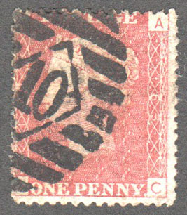 Great Britain Scott 33 Used Plate 163 - AC - Click Image to Close